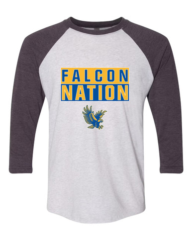 Channelview Falcons Flying Nation #1 Women's Baseball T-Shirt