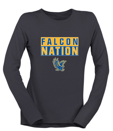 Channelview Falcons Flying Nation #1 Women's Premium LS T-Shirt