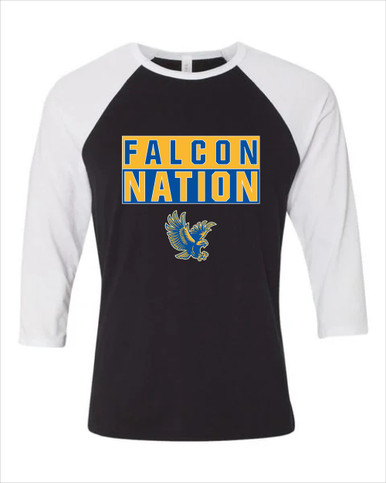 Channelview Falcons Flying Nation #1 Men's Baseball T-Shirt