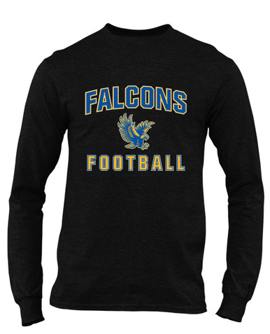Channelview Falcons Flying Football #1 Men's LS T-Shirt