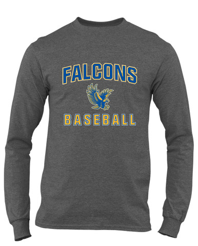 Channelview Falcons Flying Baseball #1 Men's LS T-Shirt