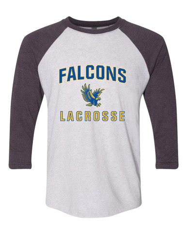 Channelview Falcons Flying Lacrosse Men's Baseball T-Shirt