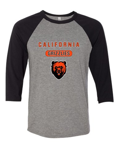 California Grizzlies Mascot #3 Women's Baseball T-Shirt