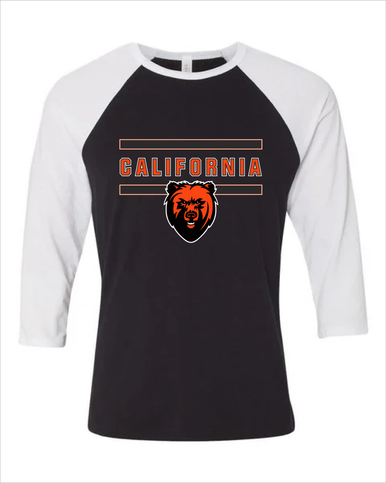 California Grizzlies Mascot #4 Women's Baseball T-Shirt