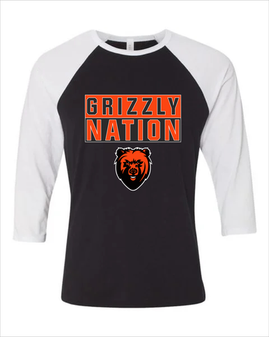 California Grizzlies Nation #1 Women's Baseball T-Shirt