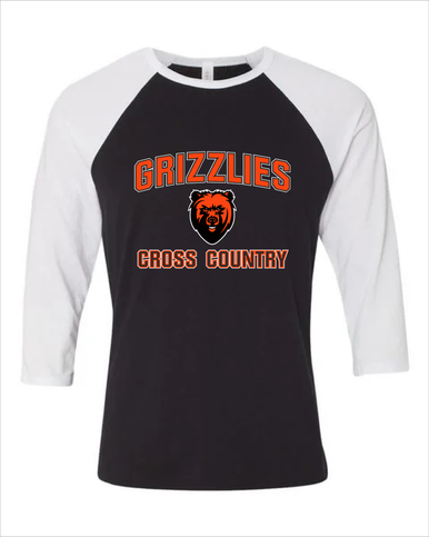 California Grizzlies Cross Country Men's Baseball T-Shirt