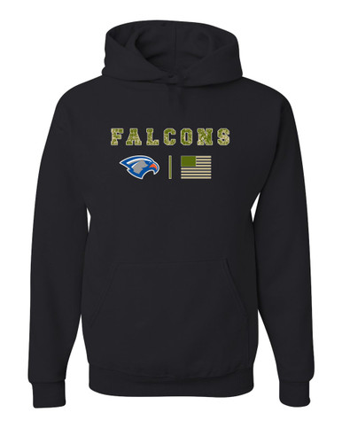 Volunteer Falcons Camo Flag Men's Premium Hoodie