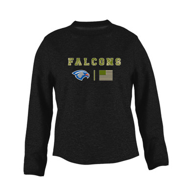 Volunteer Falcons Camo Flag Women's Sweatshirt