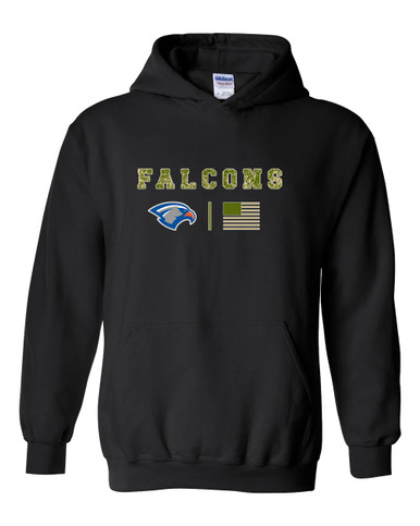 Volunteer Falcons Camo Flag Men's Hoodie