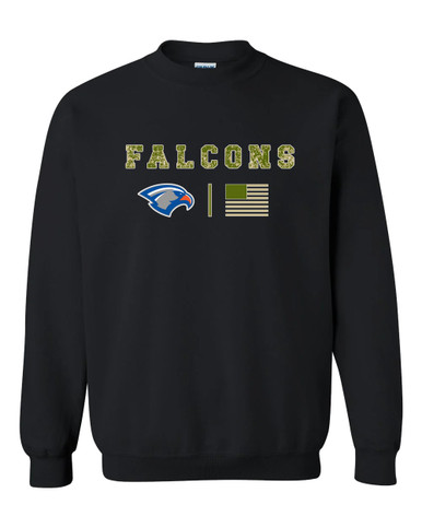 Volunteer Falcons Camo Flag Men's Sweatshirt