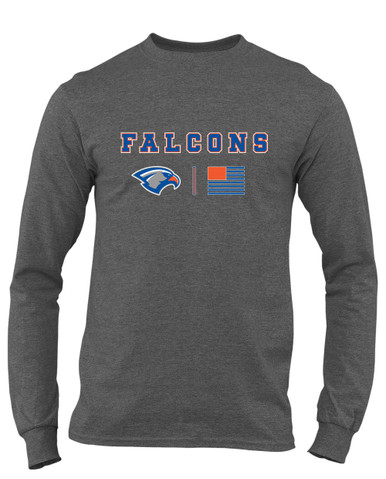 Volunteer Falcons Team Colors Flag Men's Premium LS T-Shirt