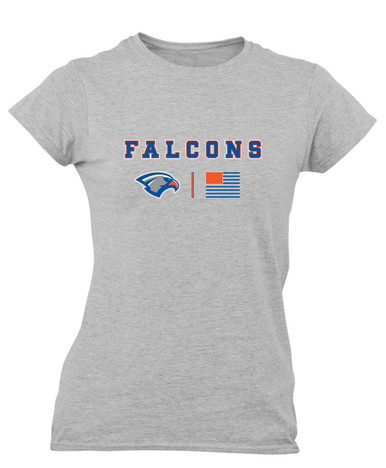 Volunteer Falcons Team Colors Flag Women's SS T-Shirt