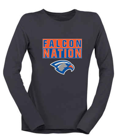Volunteer Falcons Nation #1 Women's Premium LS T-Shirt