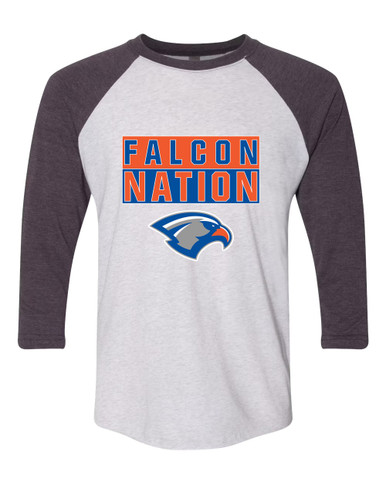Volunteer Falcons Nation #1 Women's Baseball T-Shirt