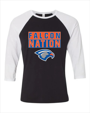 Volunteer Falcons Nation #1 Men's Baseball T-Shirt