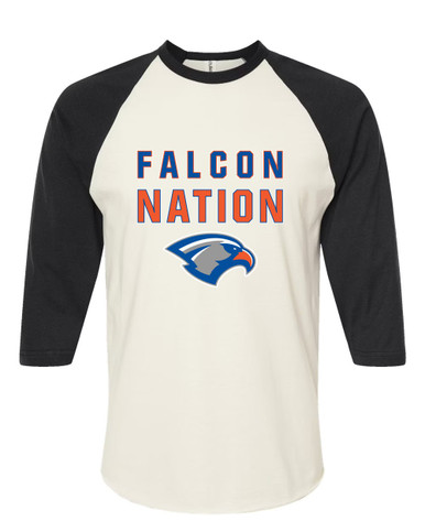 Volunteer Falcons Nation #2 Women's Baseball T-Shirt