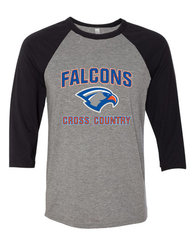 Volunteer Falcons Cross Country Men's Baseball T-Shirt