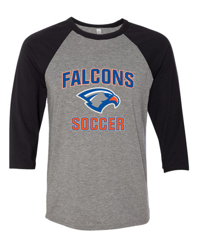 Volunteer Falcons Soccer #1 Women's Baseball T-Shirt