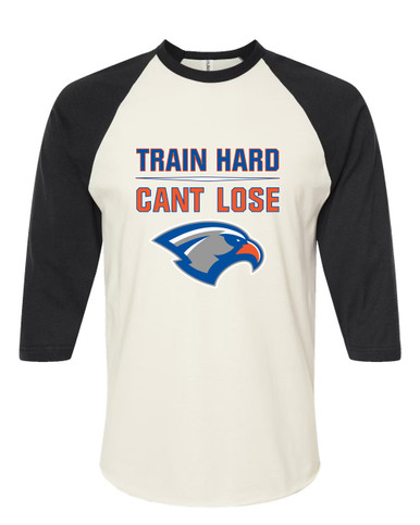 Volunteer Falcons Train Hard, Can't Lose Men's Baseball T-Shirt