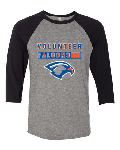 Volunteer Falcons Mascot #7 Women's Baseball T-Shirt