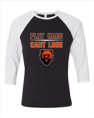 California Grizzlies Play Hard, Can't Lose Women's Baseball T-Shirt