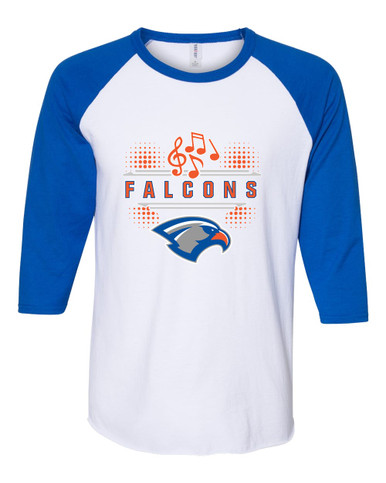 Volunteer Falcons Band # 3 Men's Baseball T-Shirt
