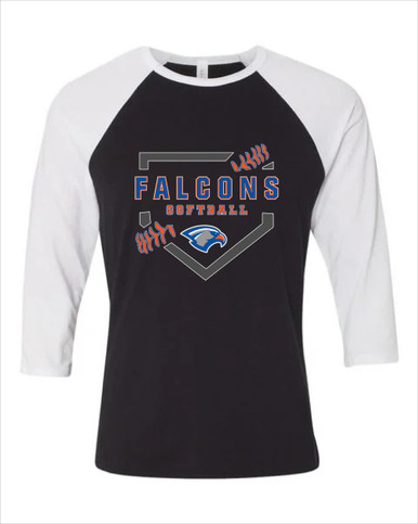 Volunteer Falcons Softball #2 Women's Baseball T-Shirt