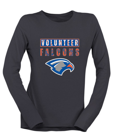 Volunteer Falcons Mascot #9 Women's LS T-Shirt