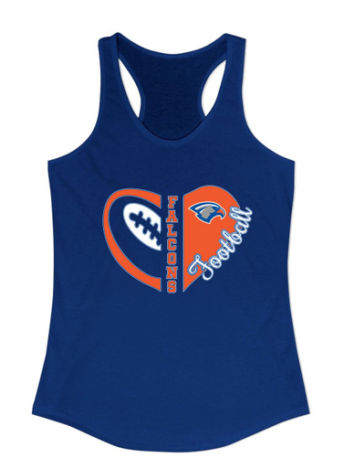 Volunteer Falcons Heart Football Women's Tank Top