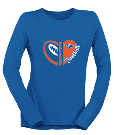 Volunteer Falcons Heart Football Women's Premium LS T-Shirt