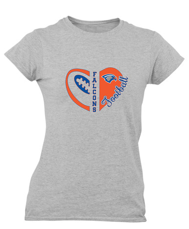 Volunteer Falcons Heart Football Women's Premium SS T-Shirt