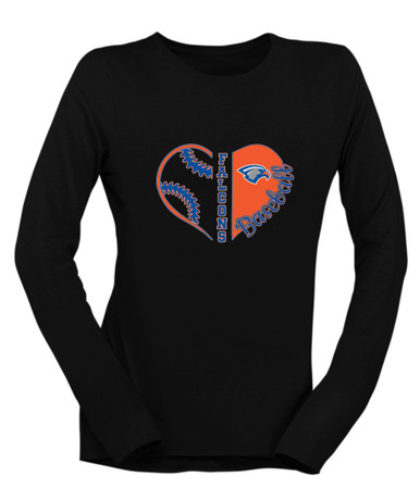 Volunteer Falcons Heart Baseball Women's Premium LS T-Shirt