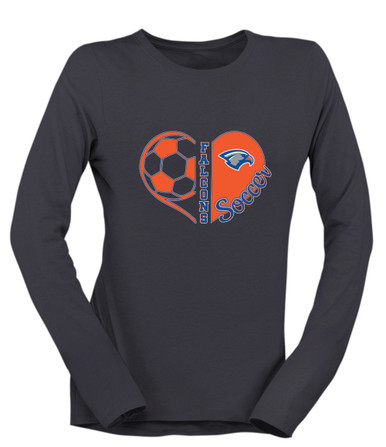 Volunteer Falcons Heart Soccer Women's Premium LS T-Shirt