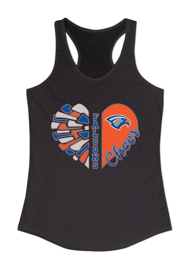 Volunteer Falcons Heart Cheer Women's Tank Top