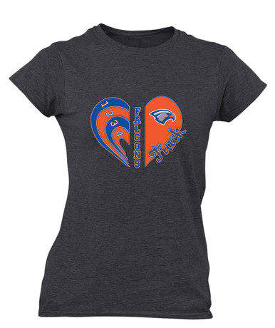 Volunteer Falcons Heart Track Women's Premium SS T-Shirt