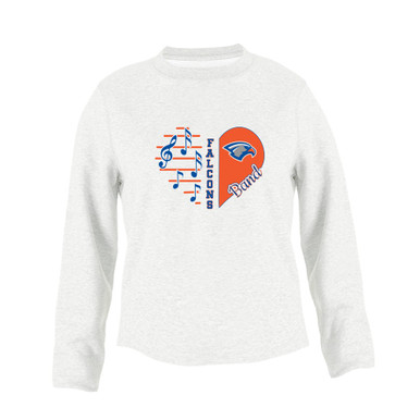 Volunteer Falcons Heart Band Women's Sweatshirt
