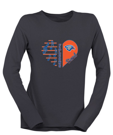 Volunteer Falcons Heart Band Women's LS T-Shirt