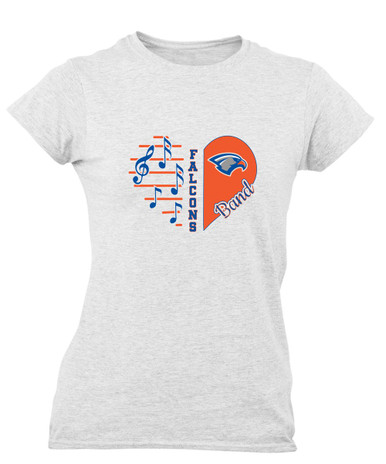 Volunteer Falcons Heart Band Women's SS T-Shirt