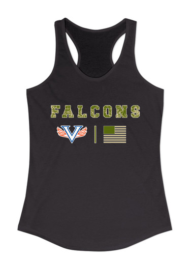 Volunteer Falcons V Wings Camo Flag Women's Tank Top