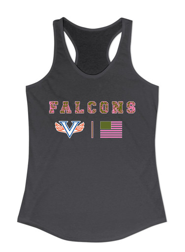 Volunteer Falcons V Wings Pink Camo Flag Women's Tank Top