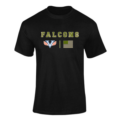 Volunteer Falcons V Wings Camo Flag Men's Premium SS T-Shirt