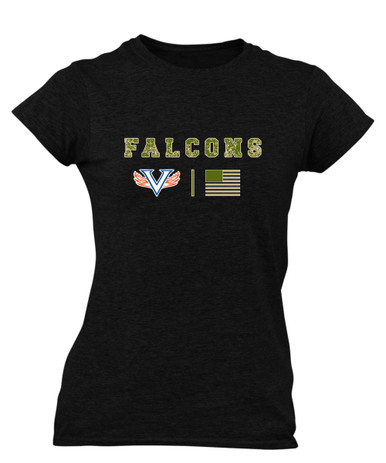 Volunteer Falcons V Wings Camo Flag Women's SS T-Shirt