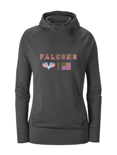 Volunteer Falcons V Wings Pink Camo Flag Women's Hoodie
