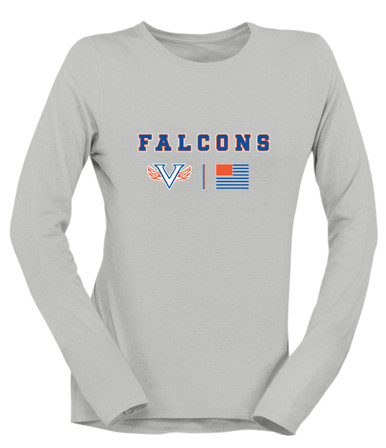 Volunteer Falcons V Wings Team Colors Flag Women's Premium LS T-Shirt