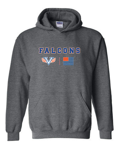 Volunteer Falcons V Wings Team Colors Flag Men's Hoodie