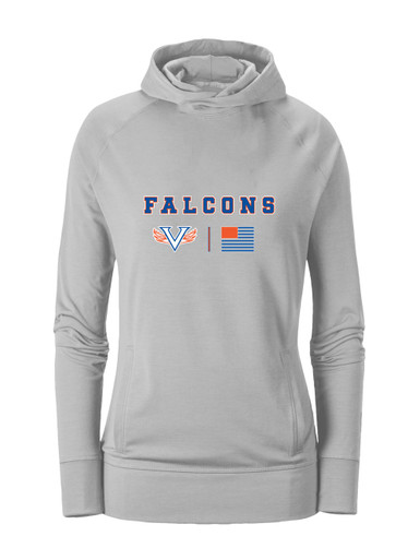 Volunteer Falcons V Wings Team Colors Flag Women's Hoodie
