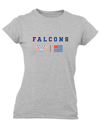 Volunteer Falcons V Wings Team Colors Flag Women's Premium SS T-Shirt