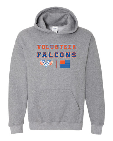 Volunteer Falcons V Wings Spirit Flag Men's Hoodie