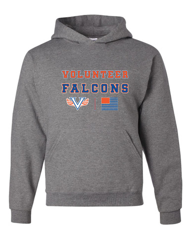Volunteer Falcons V Wings Spirit Flag Men's Premium Hoodie