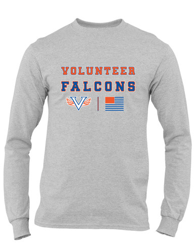 Volunteer Falcons V Wings Spirit Flag Men's LS T-Shirt